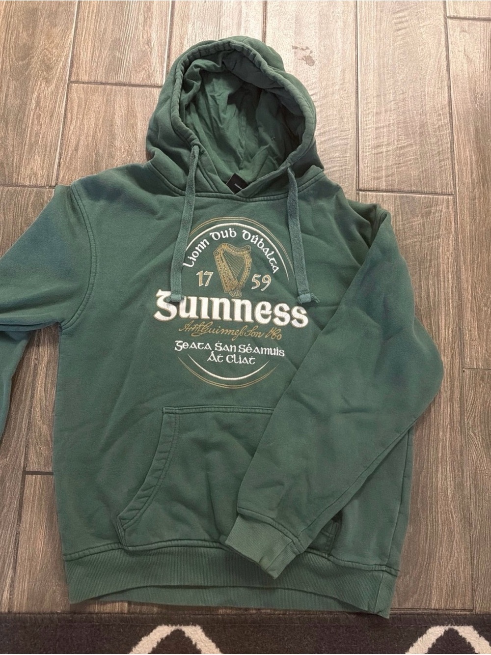 Guinness Dark Green Pullover Hoodie with Logo